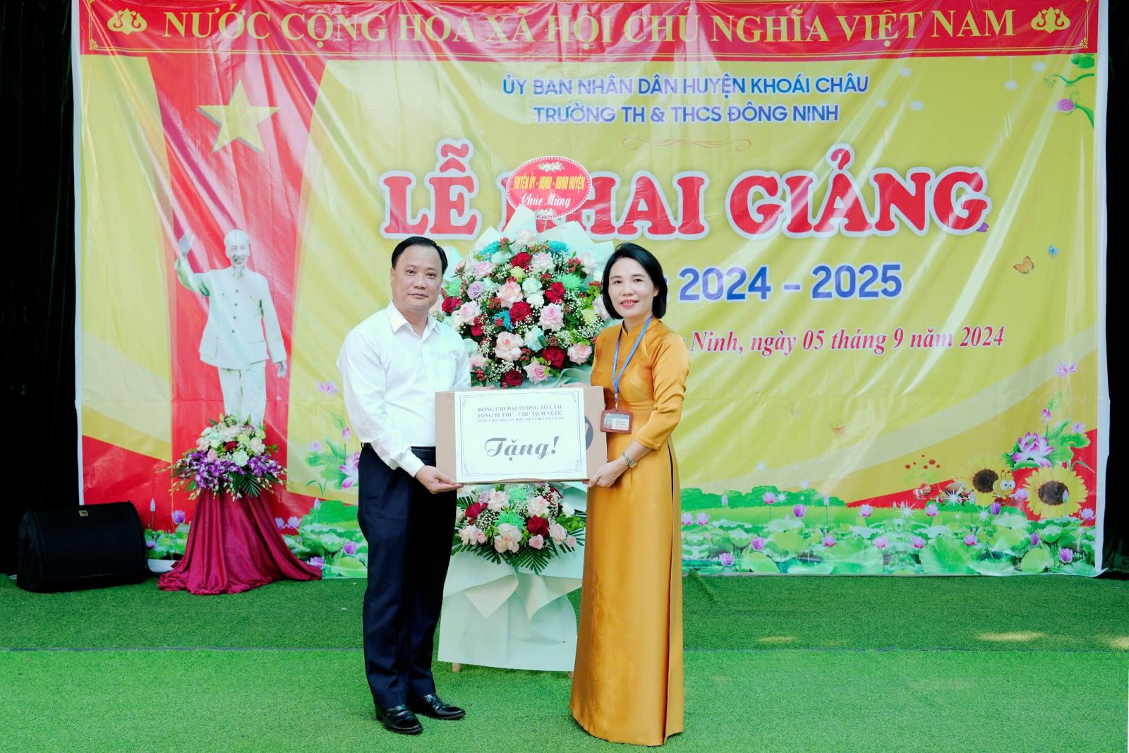 Trường Tiểu học & THCS Đông Ninh tổ chức lễ khai giảng năm học mới