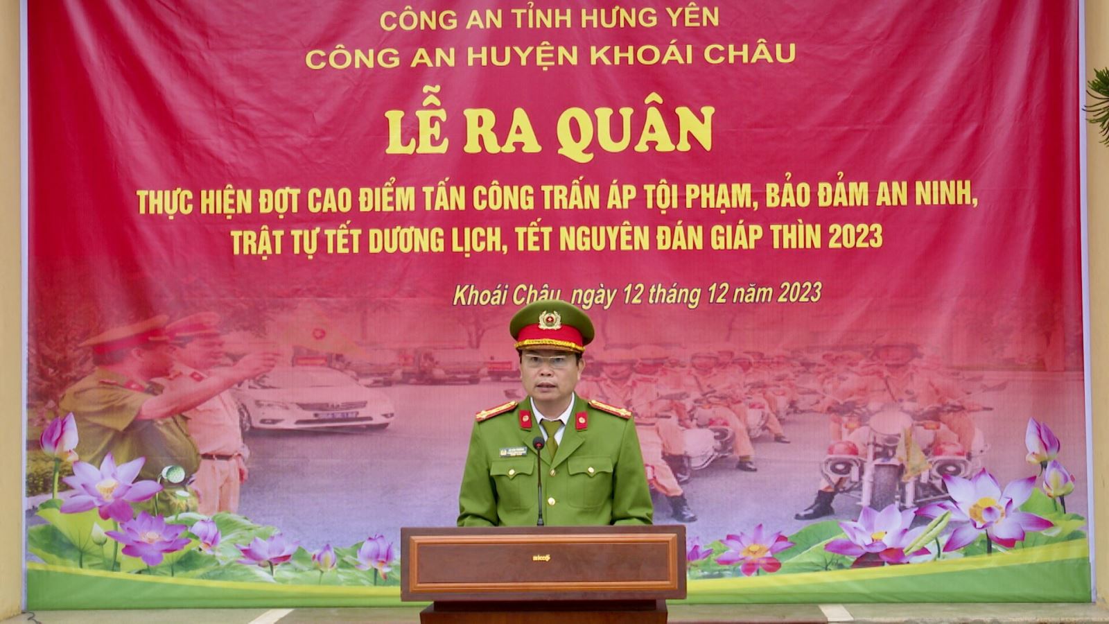 Khoái Châu ra quân thực hiện đợt cao điểm tấn công trấn áp tội phạm, bảo đảm an ninh trật tự