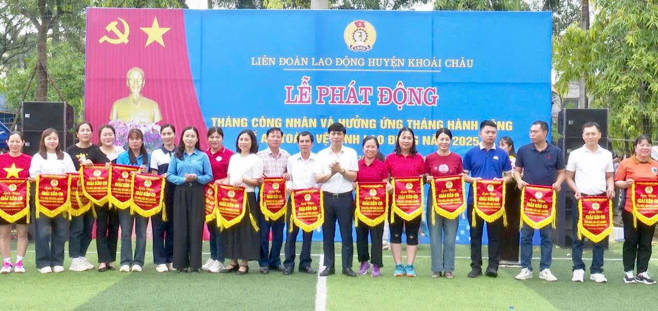 Liên đoàn Lao động huyện Khoái Châu phát động Tháng Công nhân, tháng hành động về An toàn, Vệ sinh lao động năm 2025