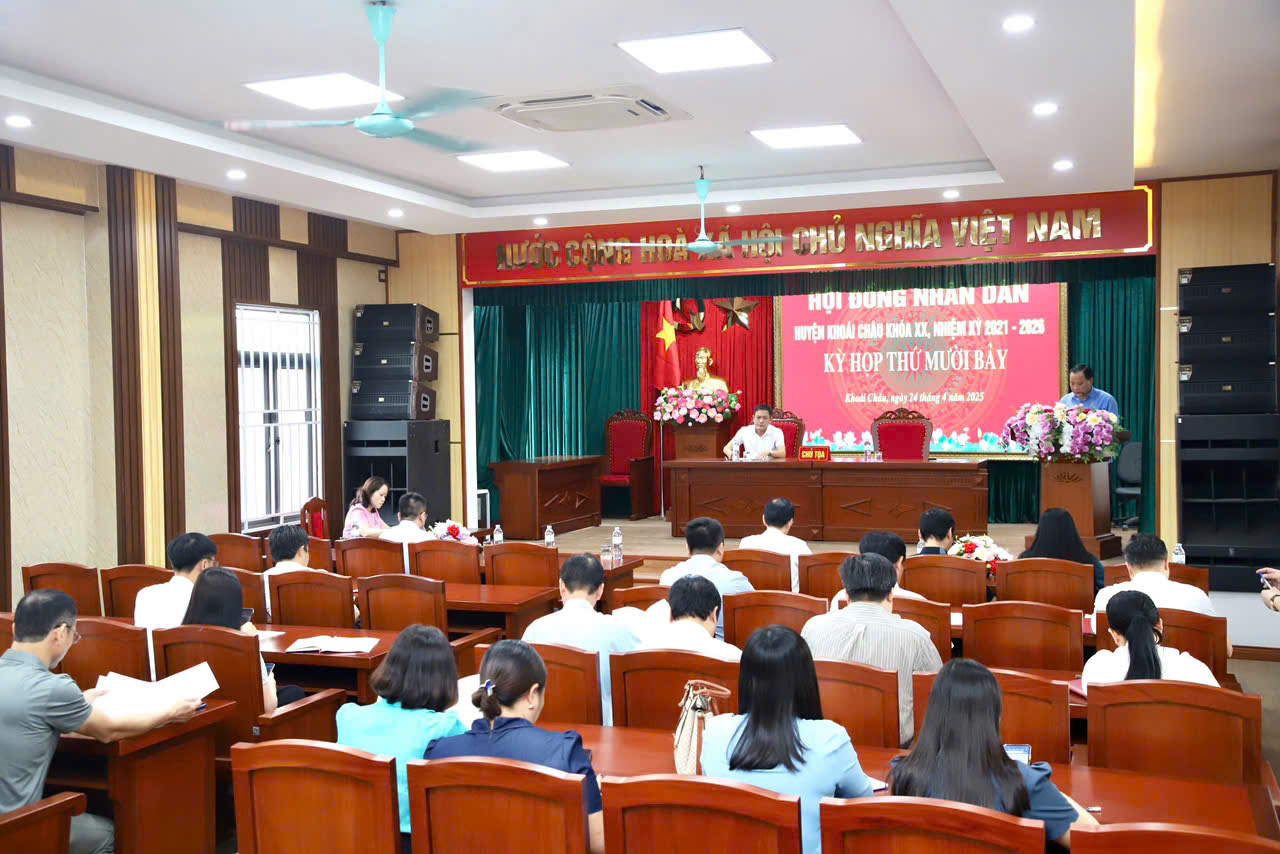 Khoái Châu tổ chức kỳ họp thứ Mười bảy HĐND huyện  khóa XX, nhiệm kỳ 2021 - 2026.